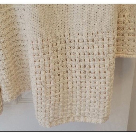 Chico's 0 Sz S Longline Lace Back Long Duster Sweater Cardigan Jacket Lattice - Picture 8 of 13